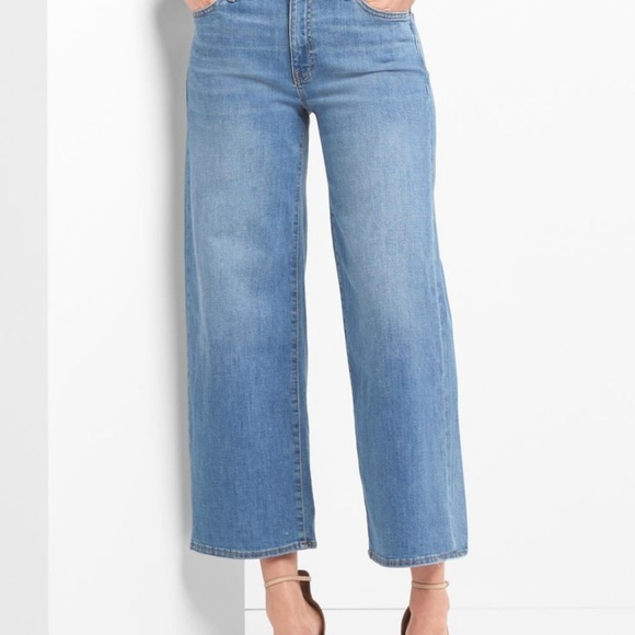 GAP Denim - GAP Wide Leg High Rise Medium Wash Jeans 23R